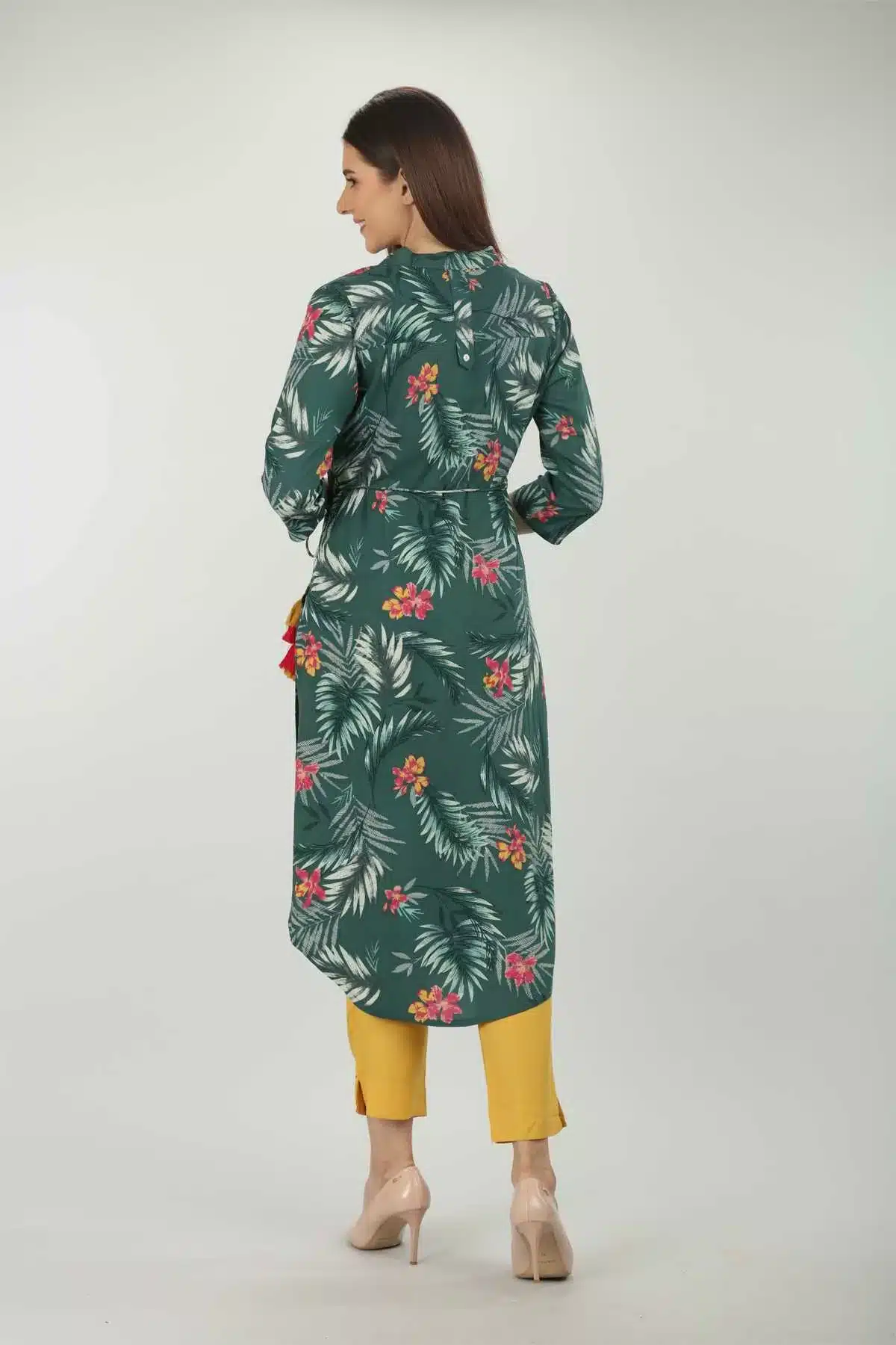 Green Printed Kurti For Women