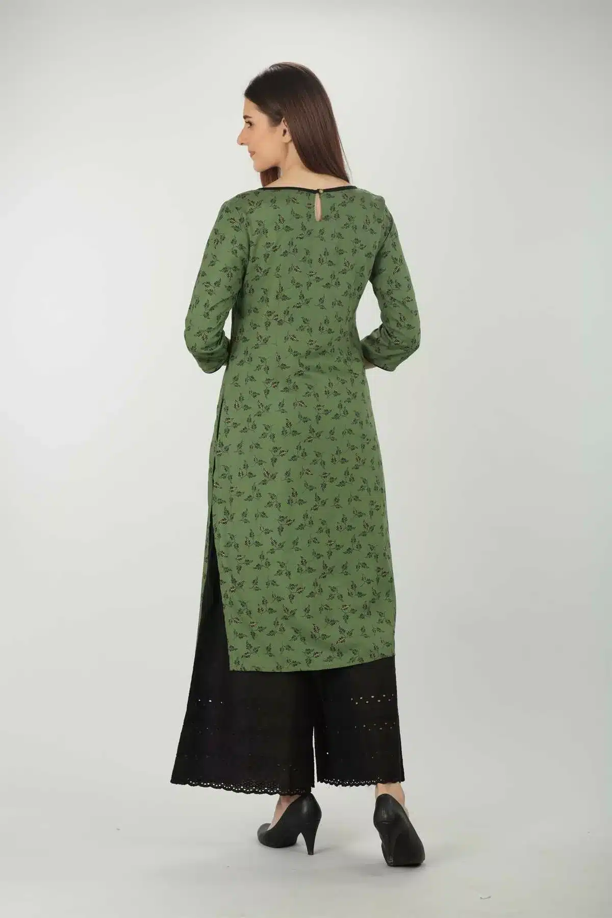 Green Kurti Long For Women