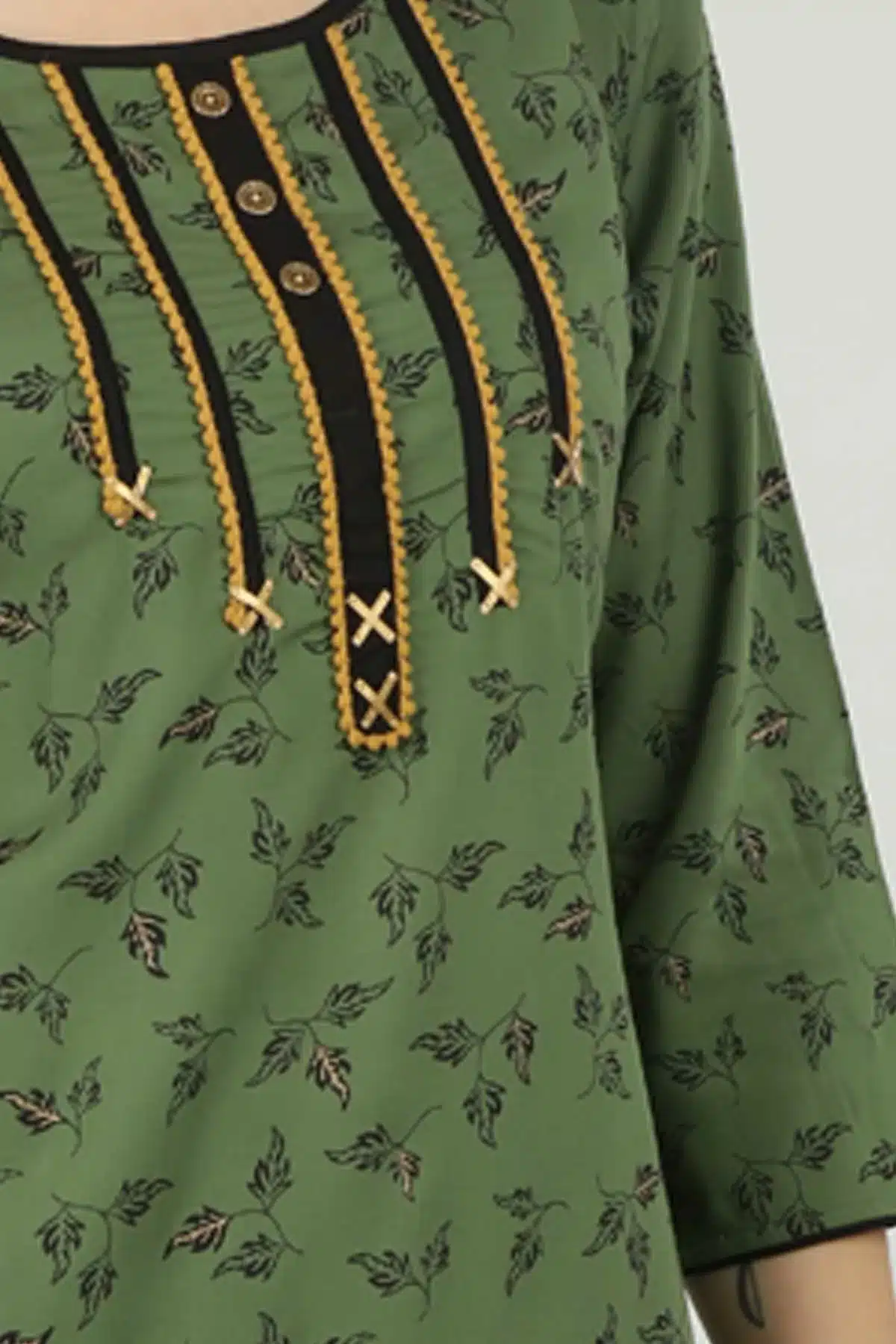 Green Kurti Long For Women