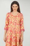 Yellow Printed Kurta For Women