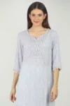 Blue Striped Kurti For Women