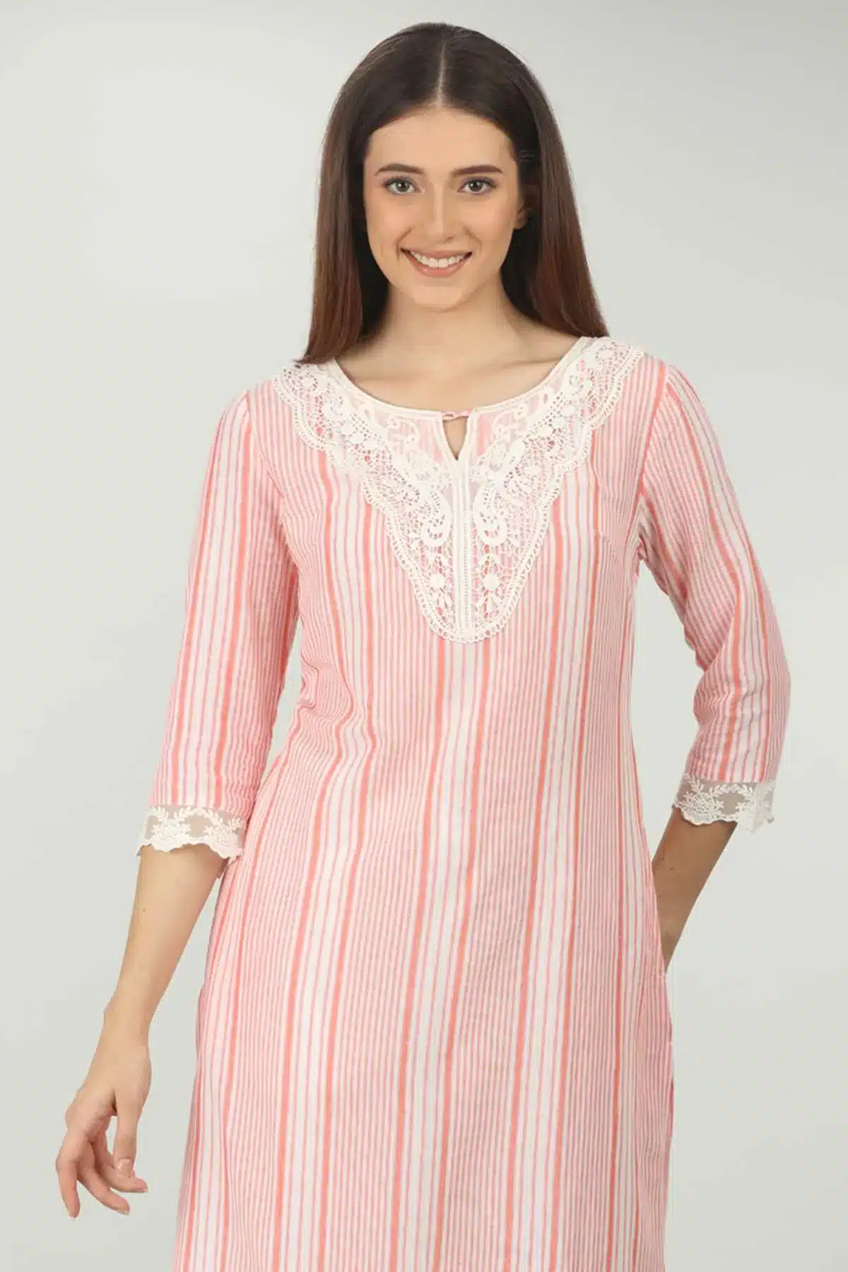Red And White Kurti For Women