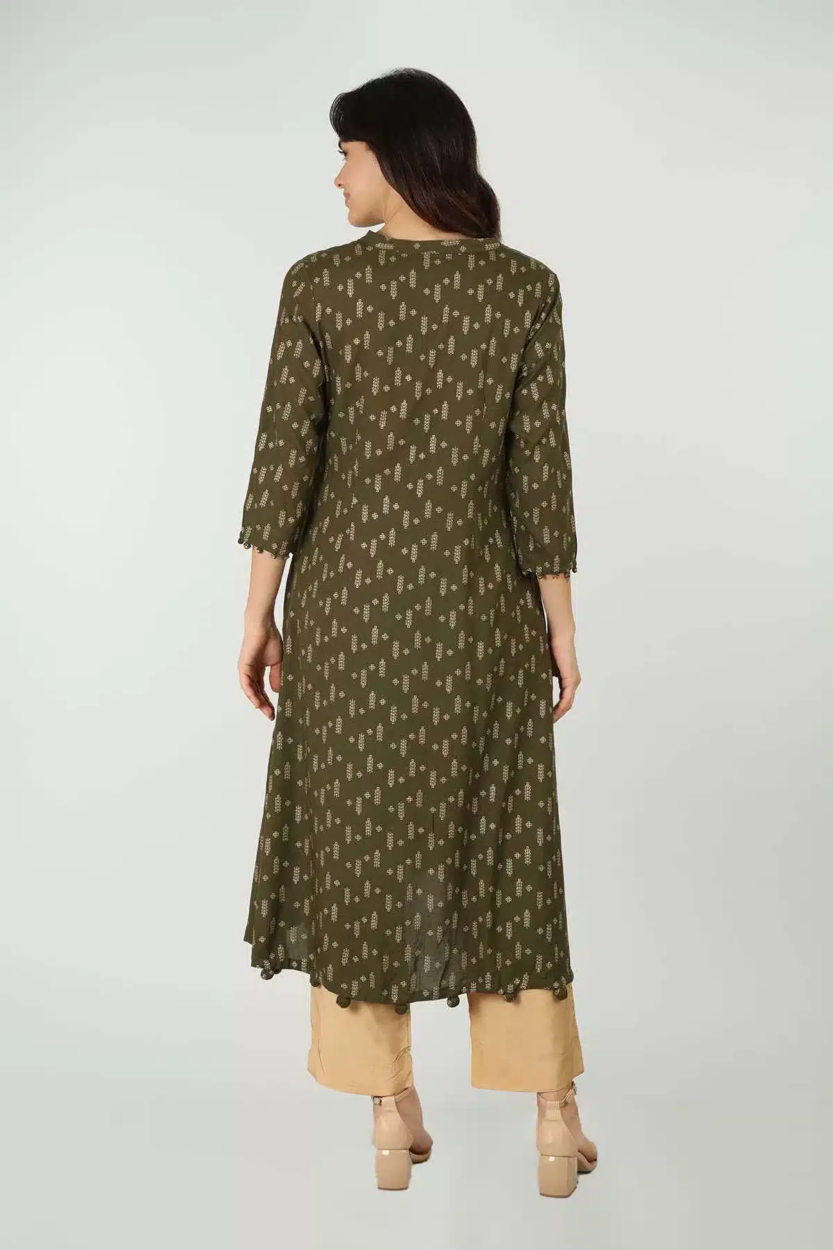 Printed Brown Kurtis For Women