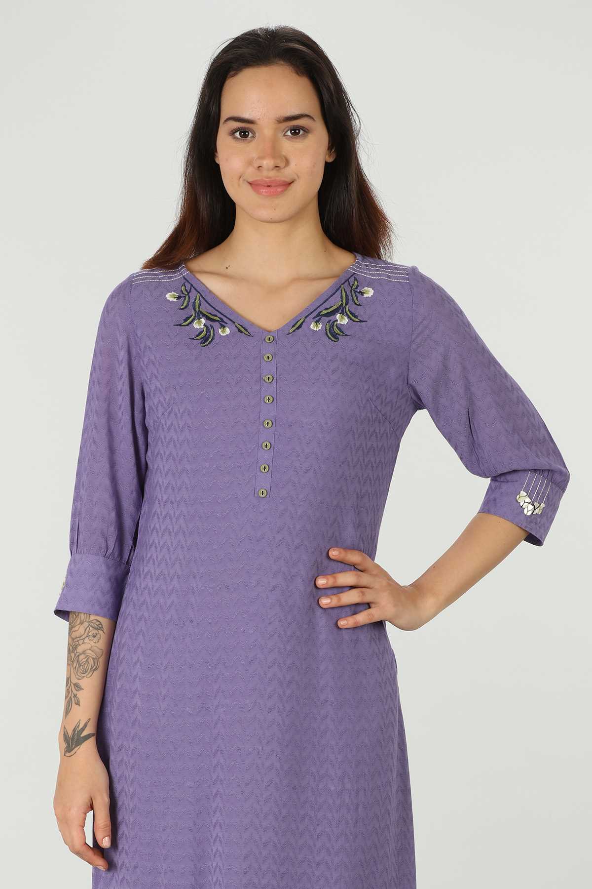 Lavender Kurta For Women