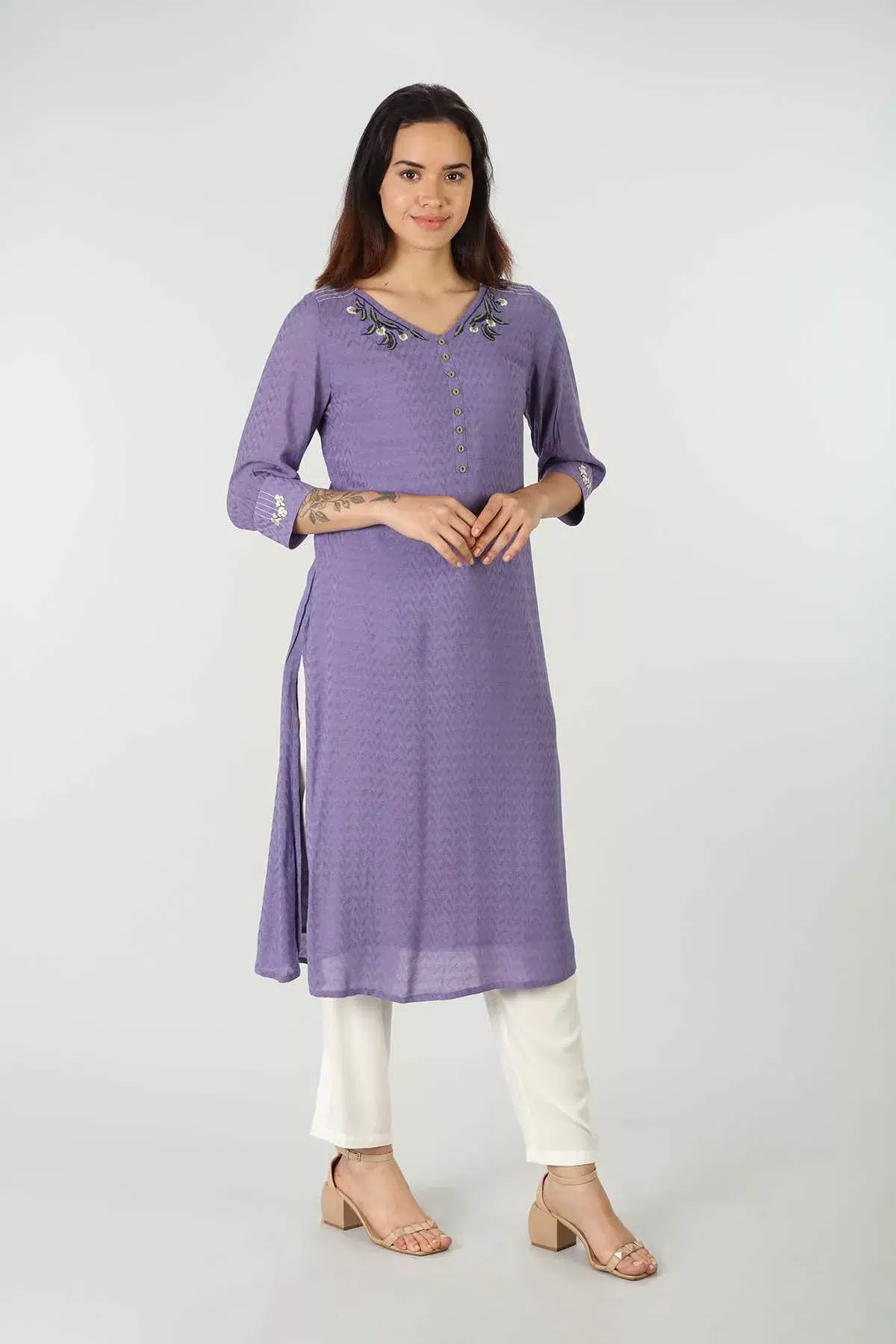Lavender Kurta For Women