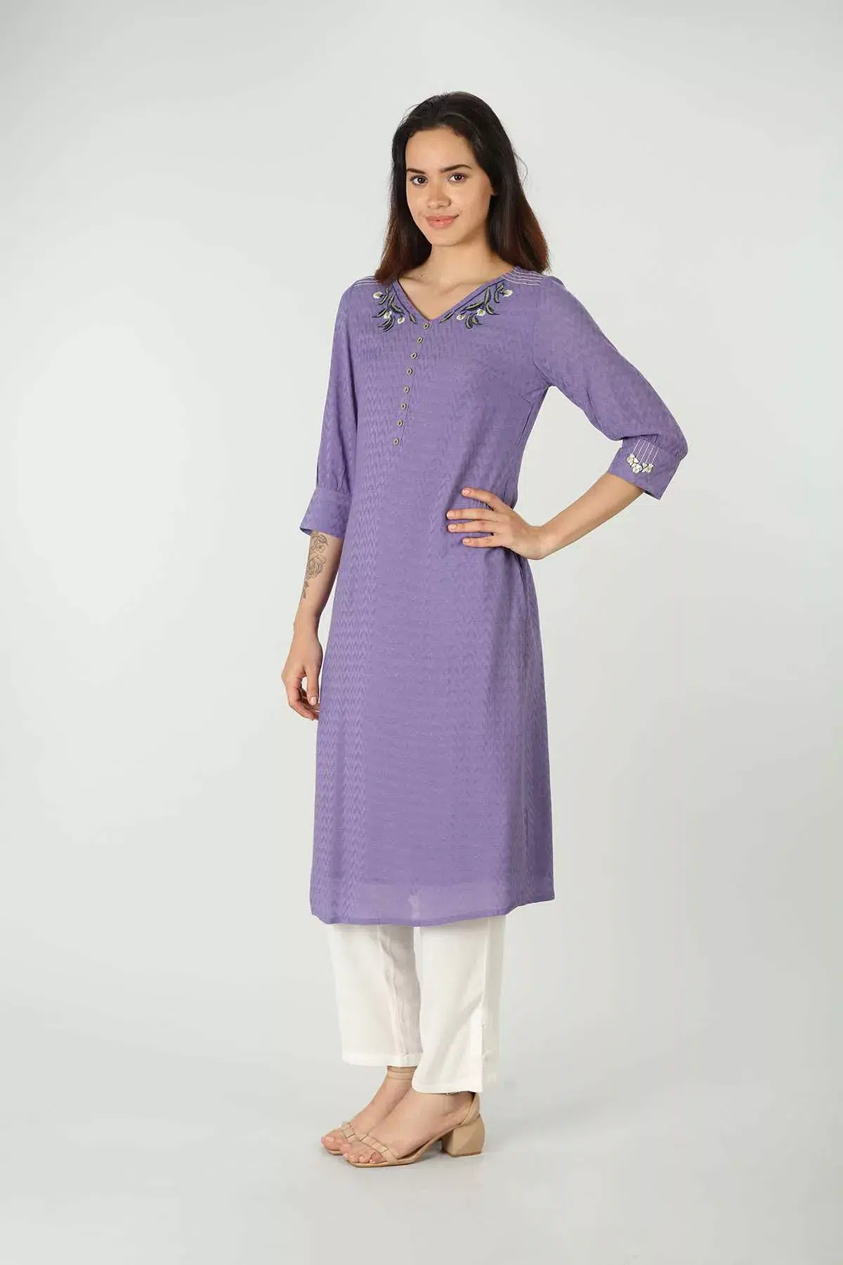 Lavender Kurta For Women