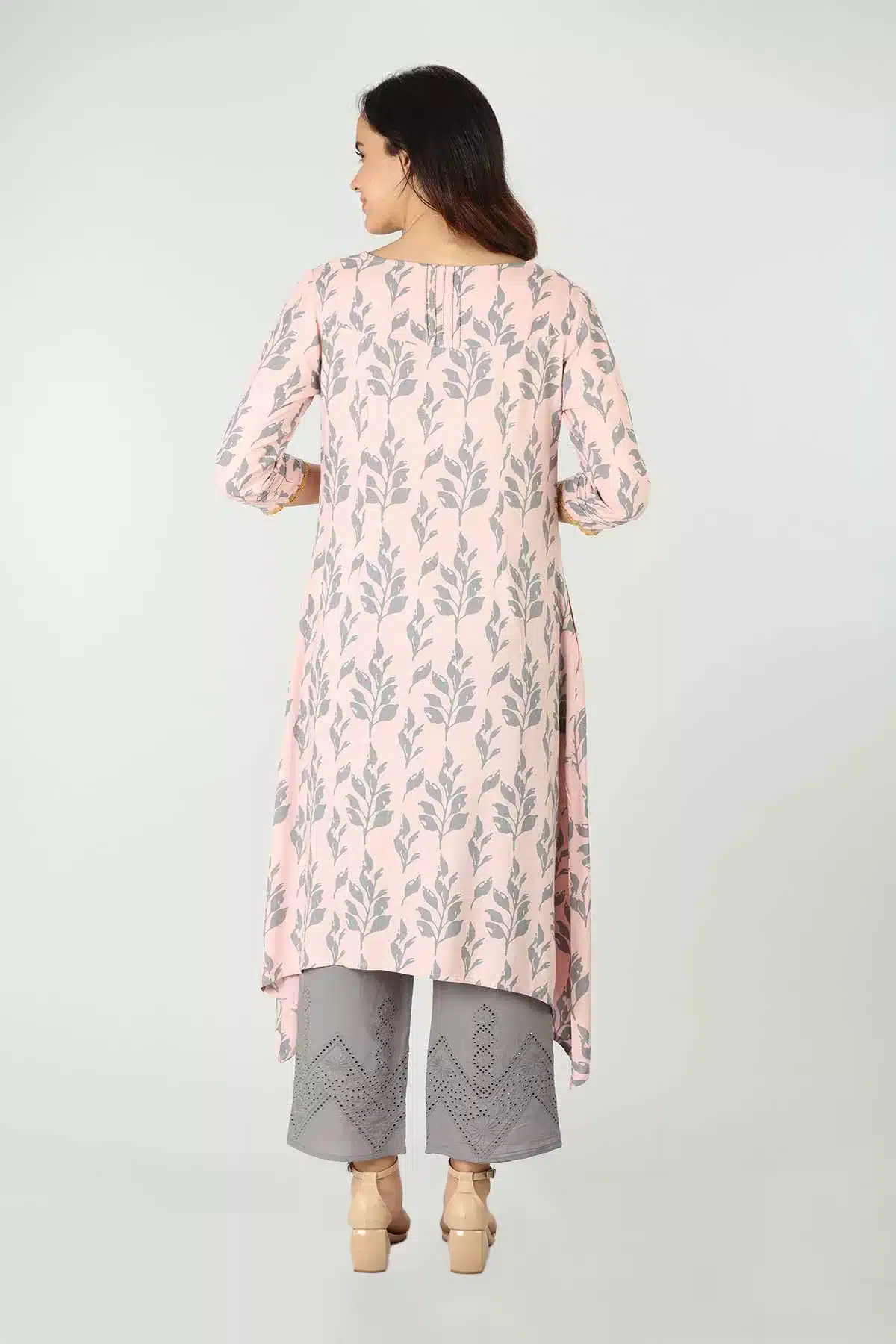 Printed Pink Kurtis For Women