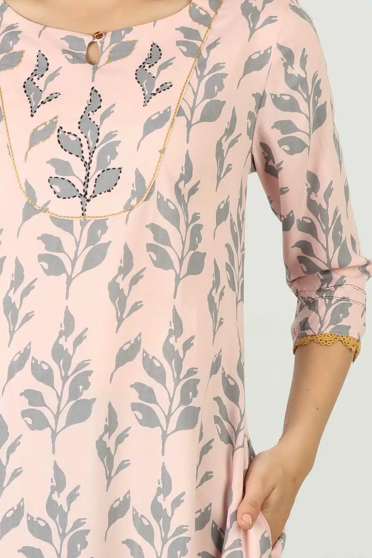 Printed Pink Kurtis For Women