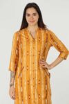 Printed Yellow Kurti For Women