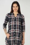 Blue Checks Kurta For Ladies