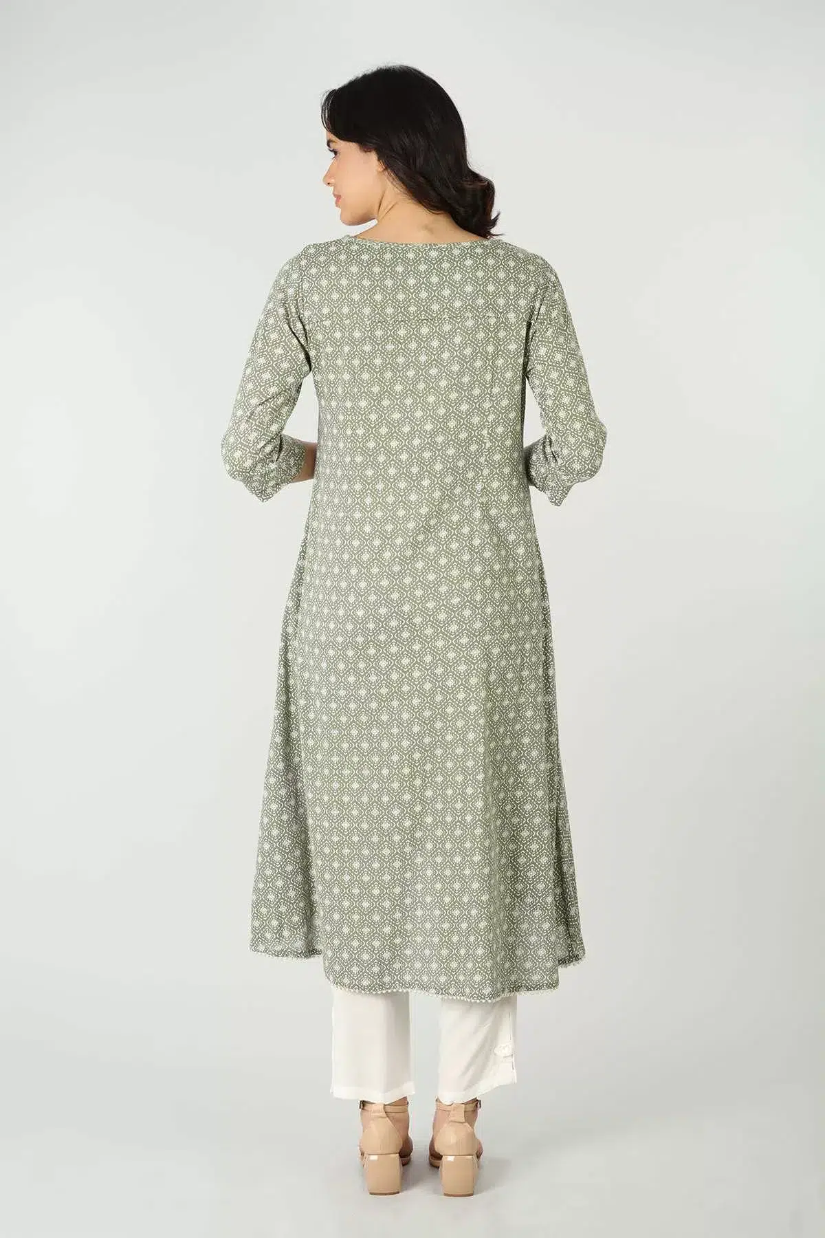Printed Green Kurtis For Women