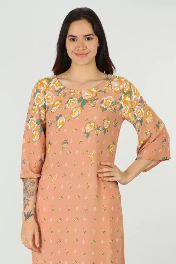Peach Colour Kurti For Women