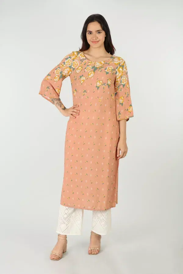 Peach Colour Kurti For Women