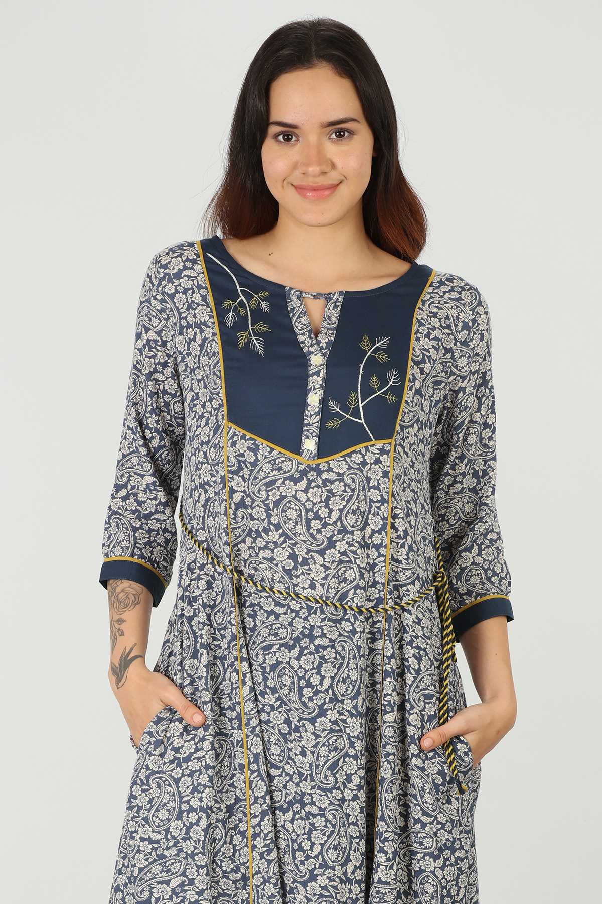 Kurti In Blue Colour For Women