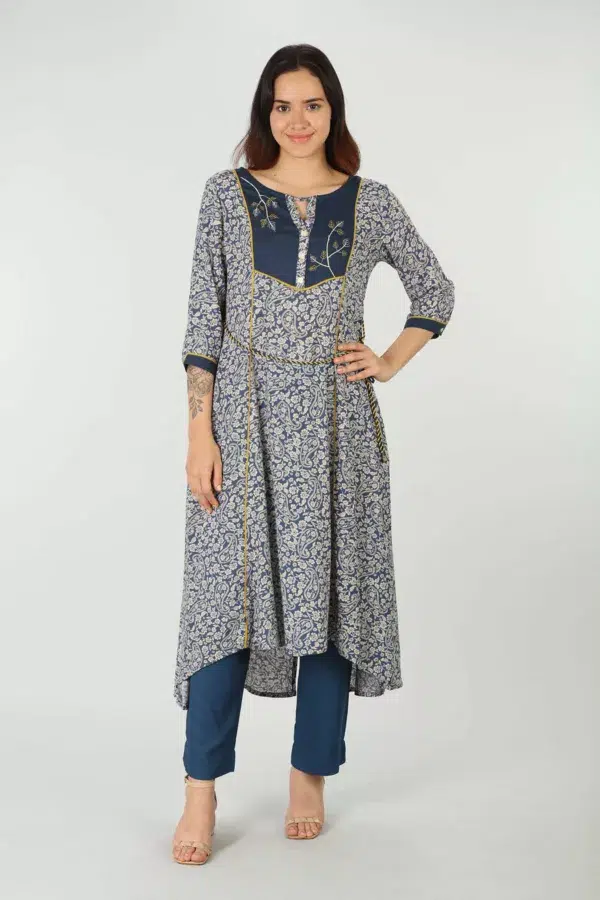 Kurti In Blue Colour For Women