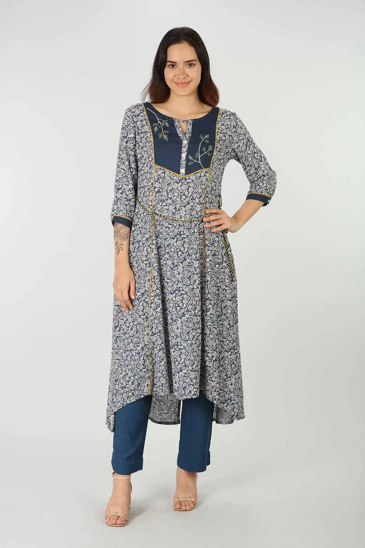 Kurti In Blue Colour For Women