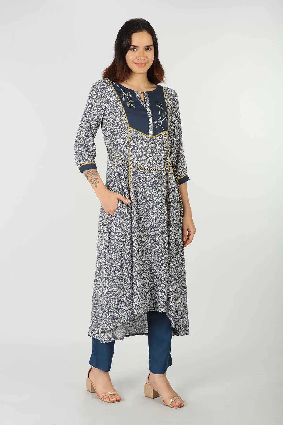 Kurti In Blue Colour For Women