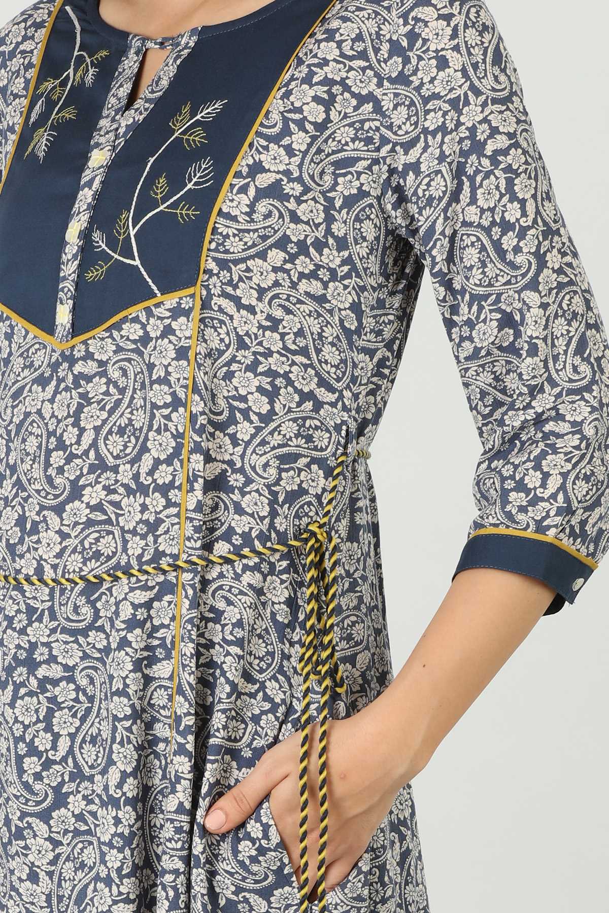 Kurti In Blue Colour For Women