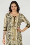 Printed Olive Green Kurta For Women