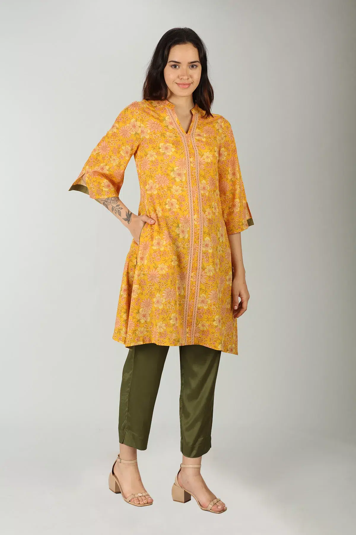 Mustard Kurta Women