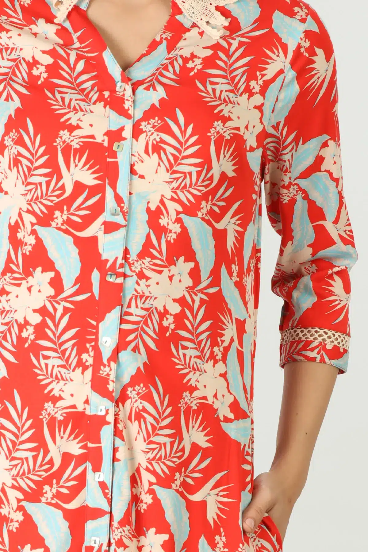 Printed Red Kurti For Women