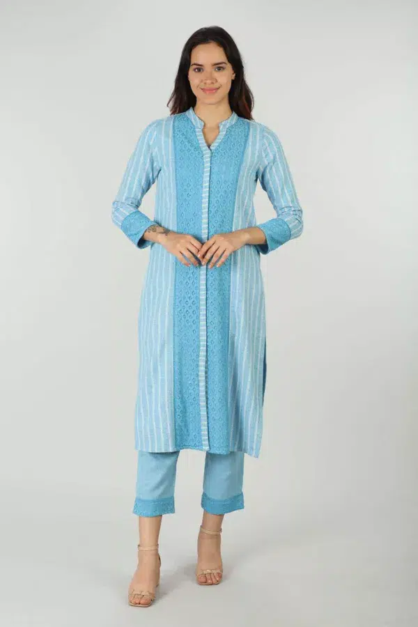 Pastel Blue Palazzo For Women