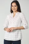 Checks White Top Ladies