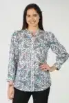 Printed Blue Shirt Women