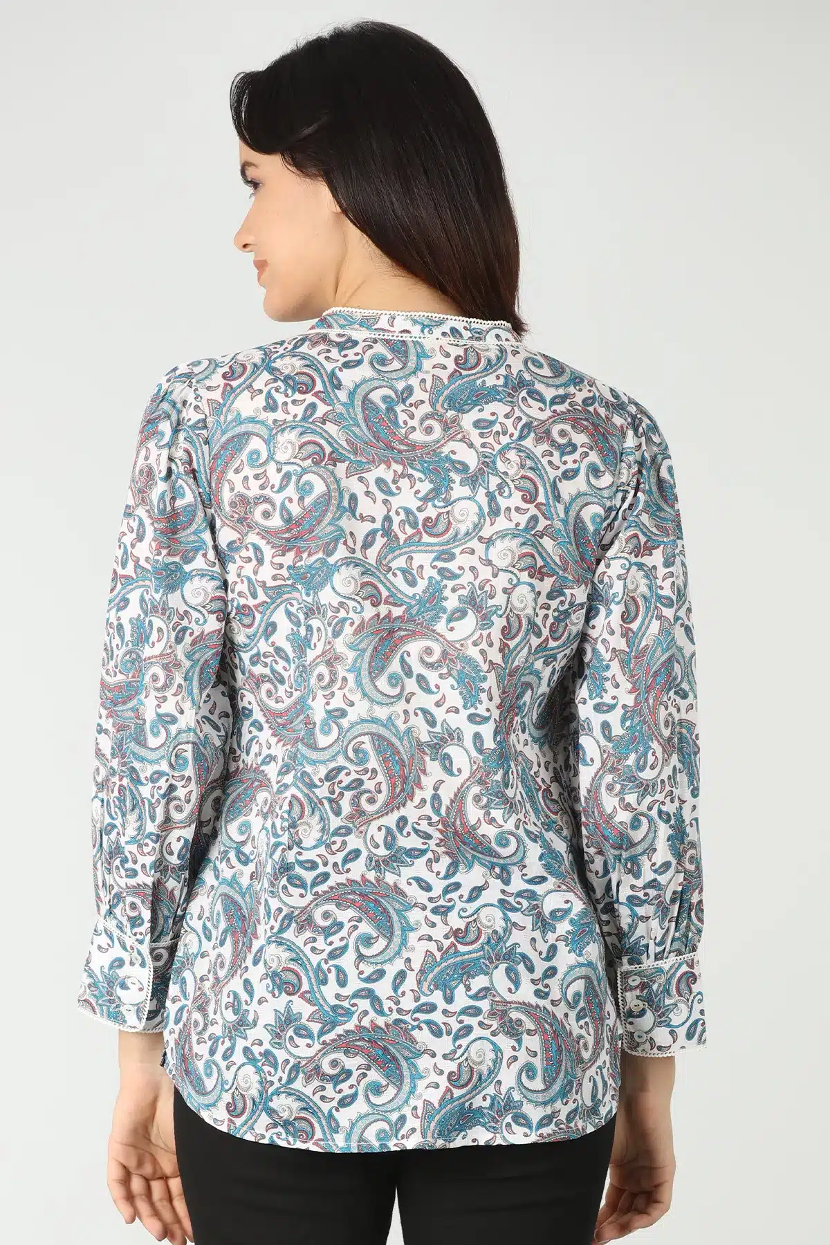 Printed Blue Shirt Women