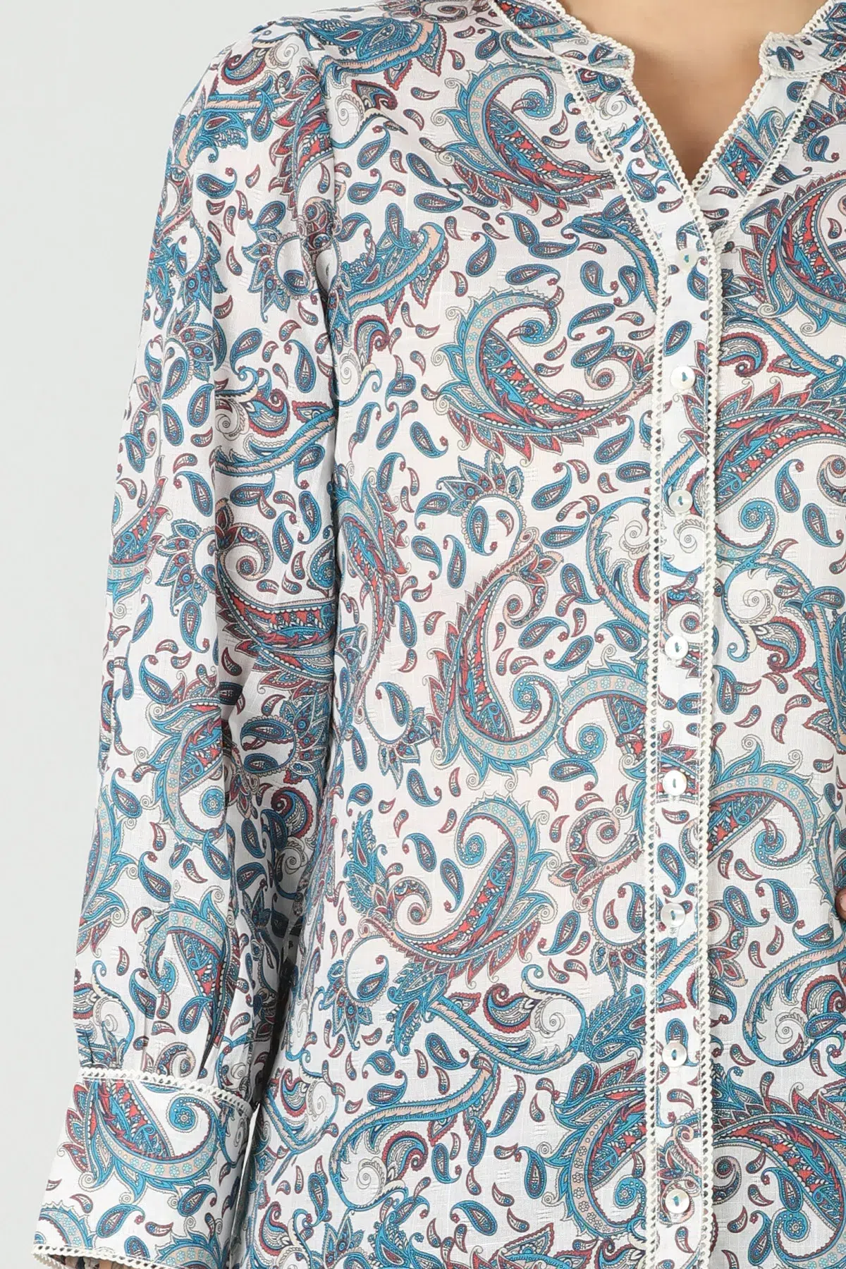 Printed Blue Shirt Women