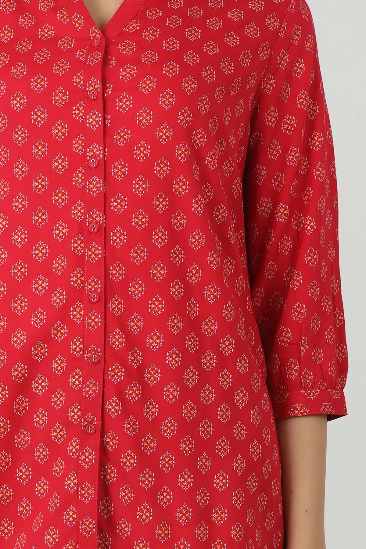 Printed Red Shirt Women