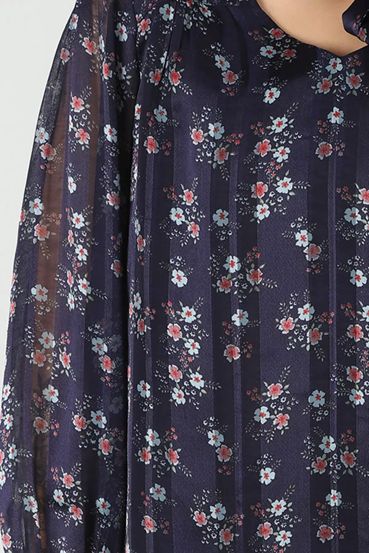 Printed Navy Blue Top For Women