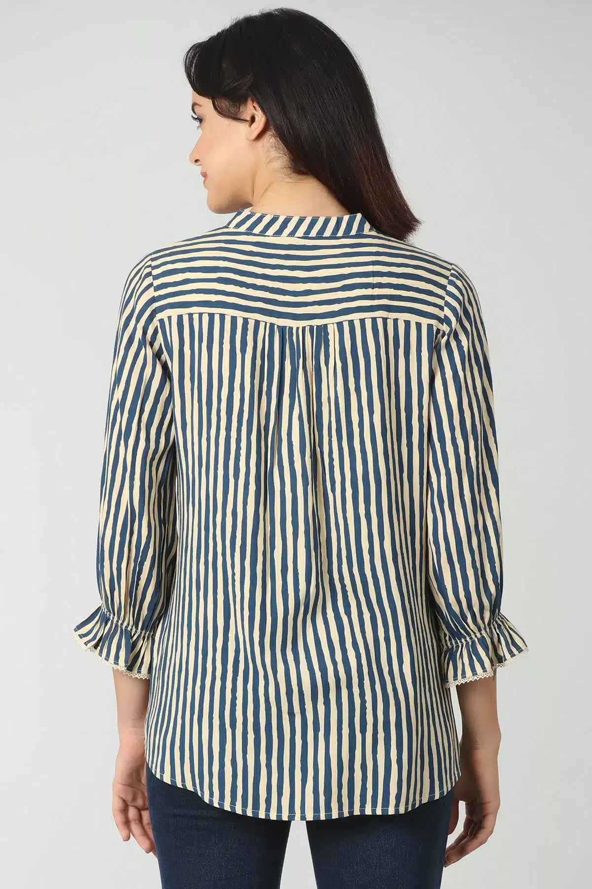 Striped Blue Top For Women