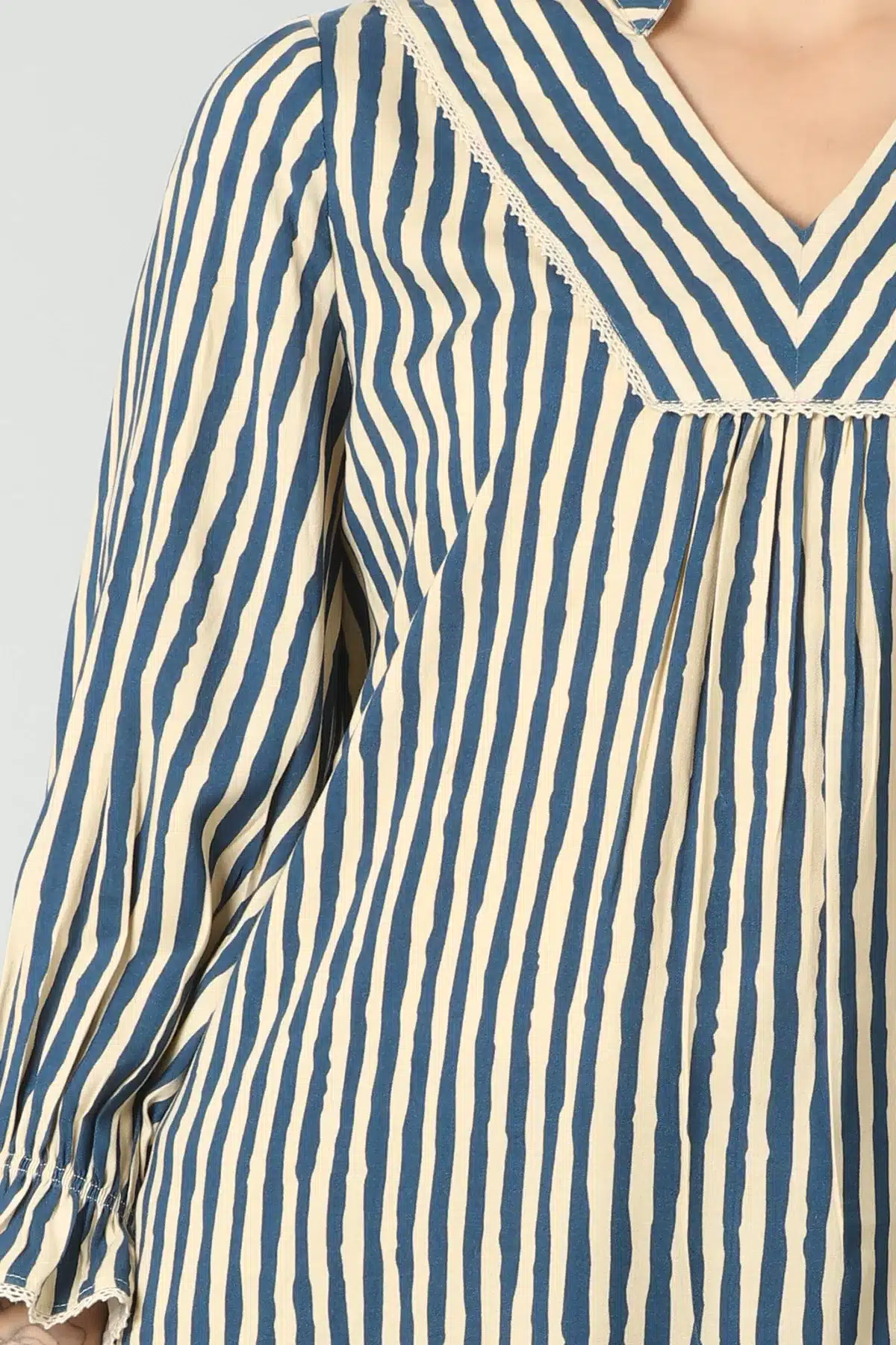 Striped Blue Top For Women