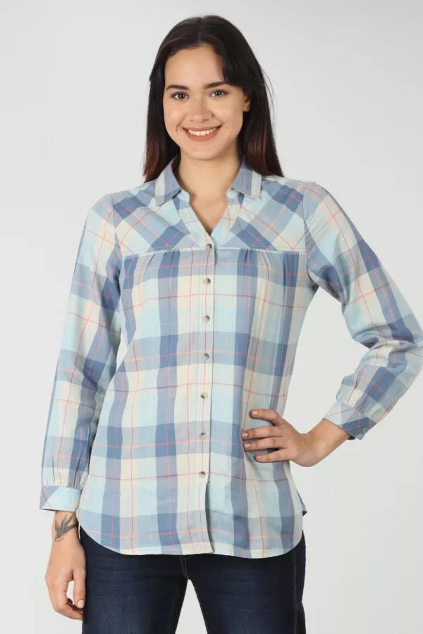 Blue Check Shirt Ladies