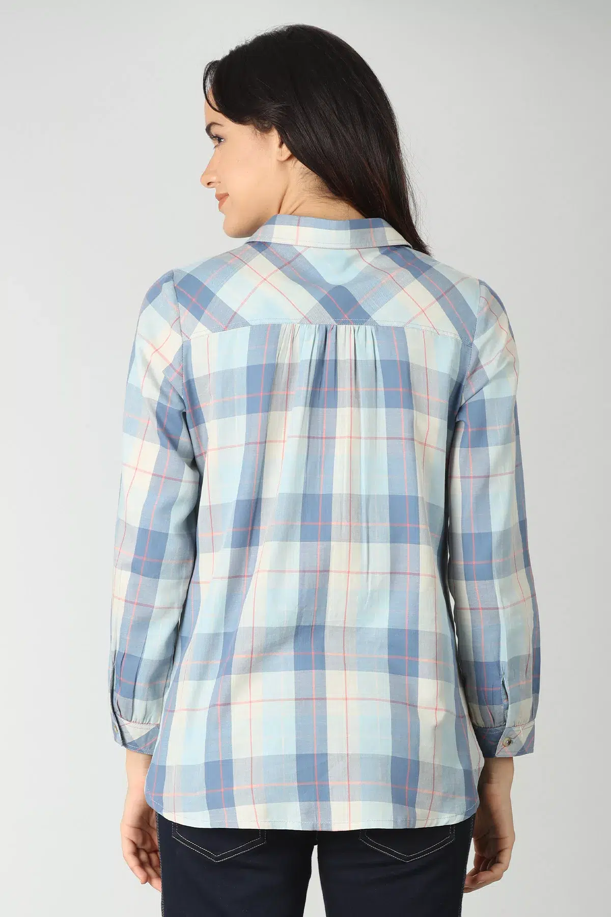 Blue Check Shirt Ladies