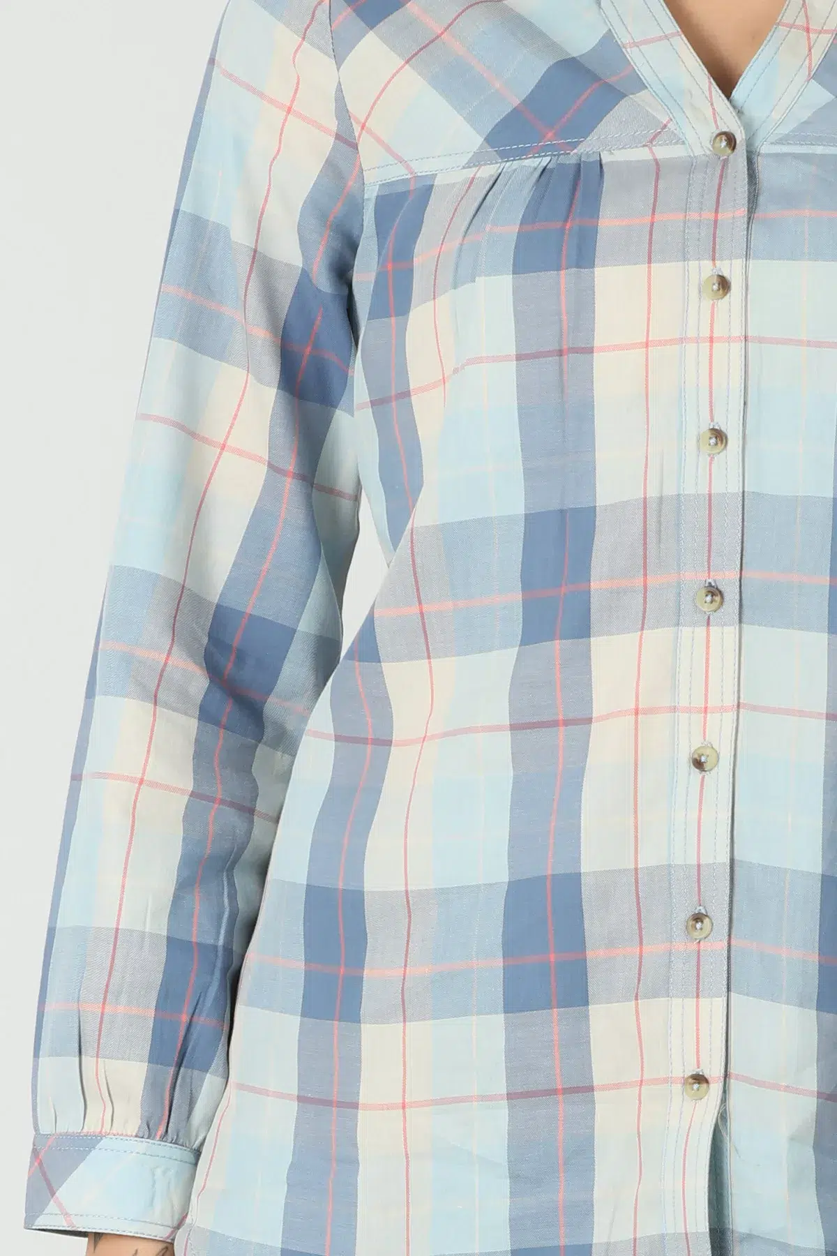 Blue Check Shirt Ladies