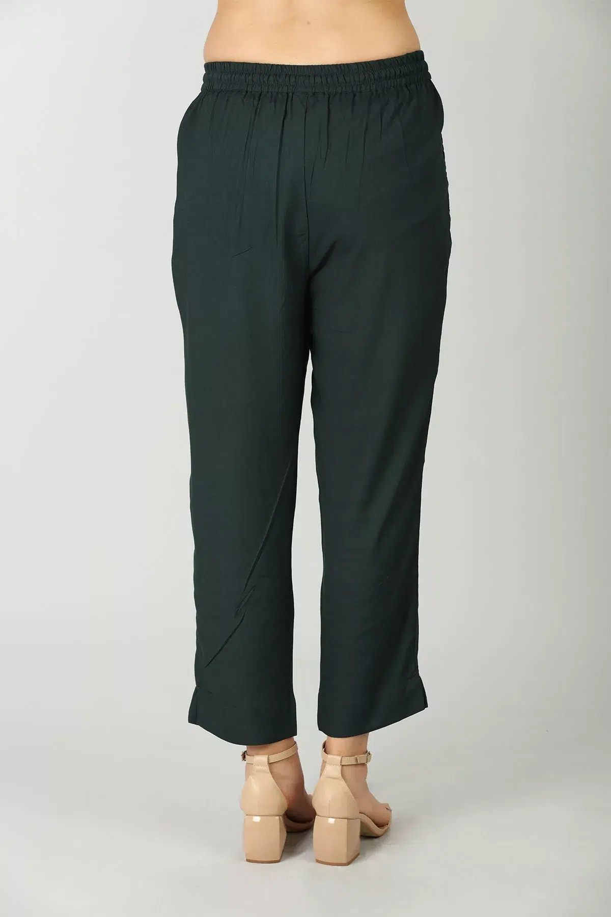 Dark Green Palazzo Pants For Women