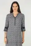 Printed Blue Kurti For Women