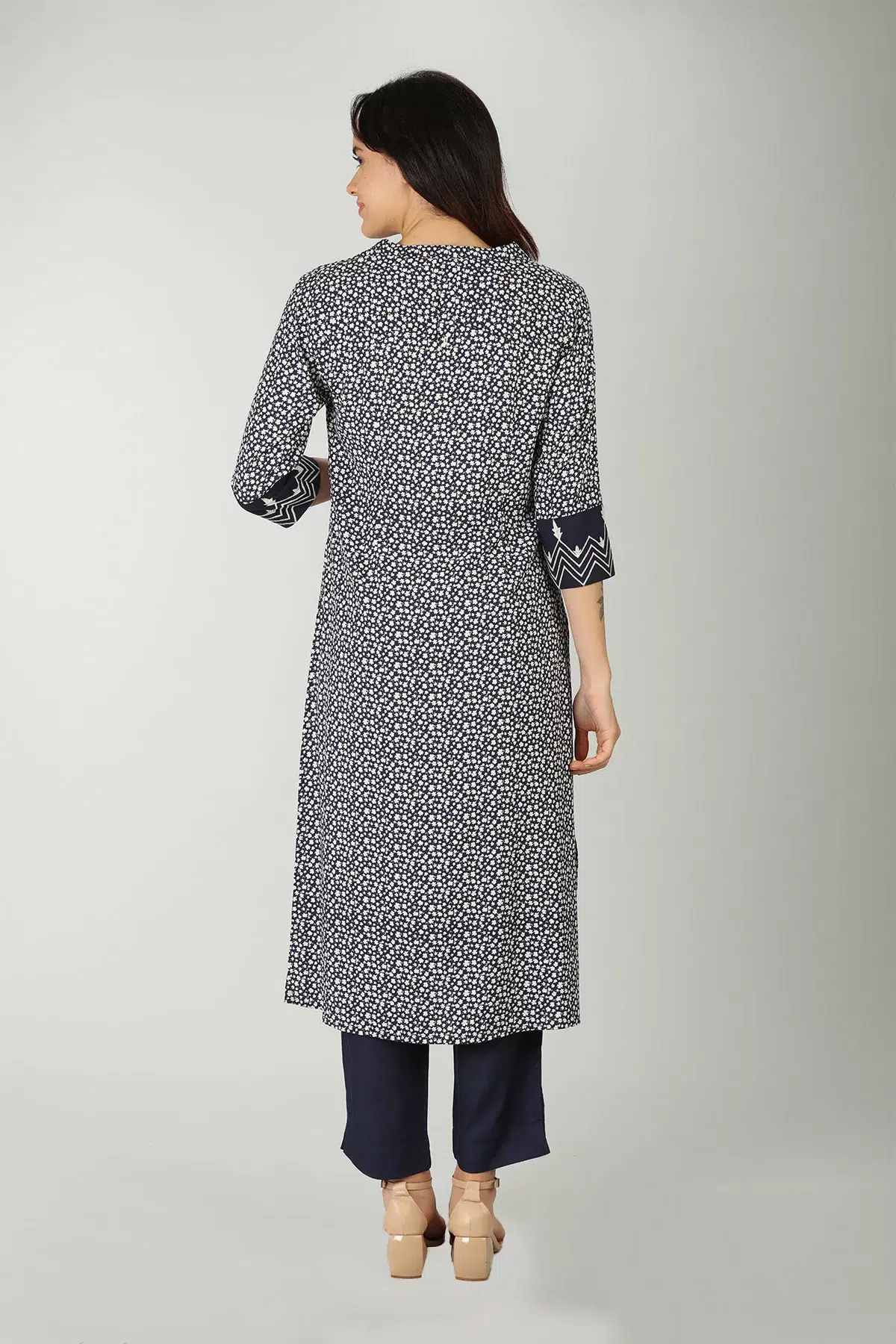 Printed Blue Kurti For Women