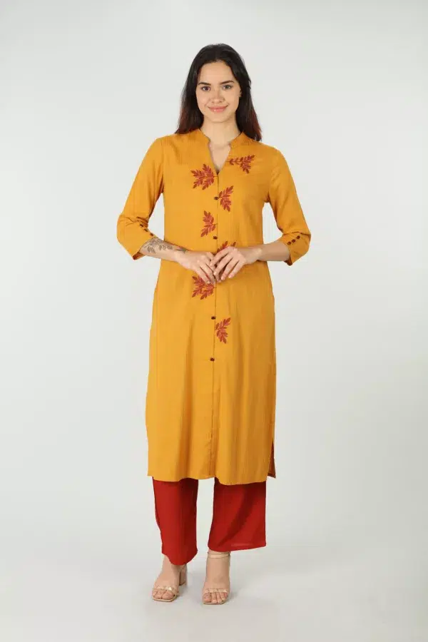Mustard Kurti For Women