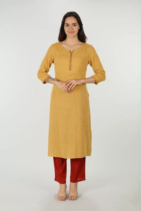 Mustard Kurta Women