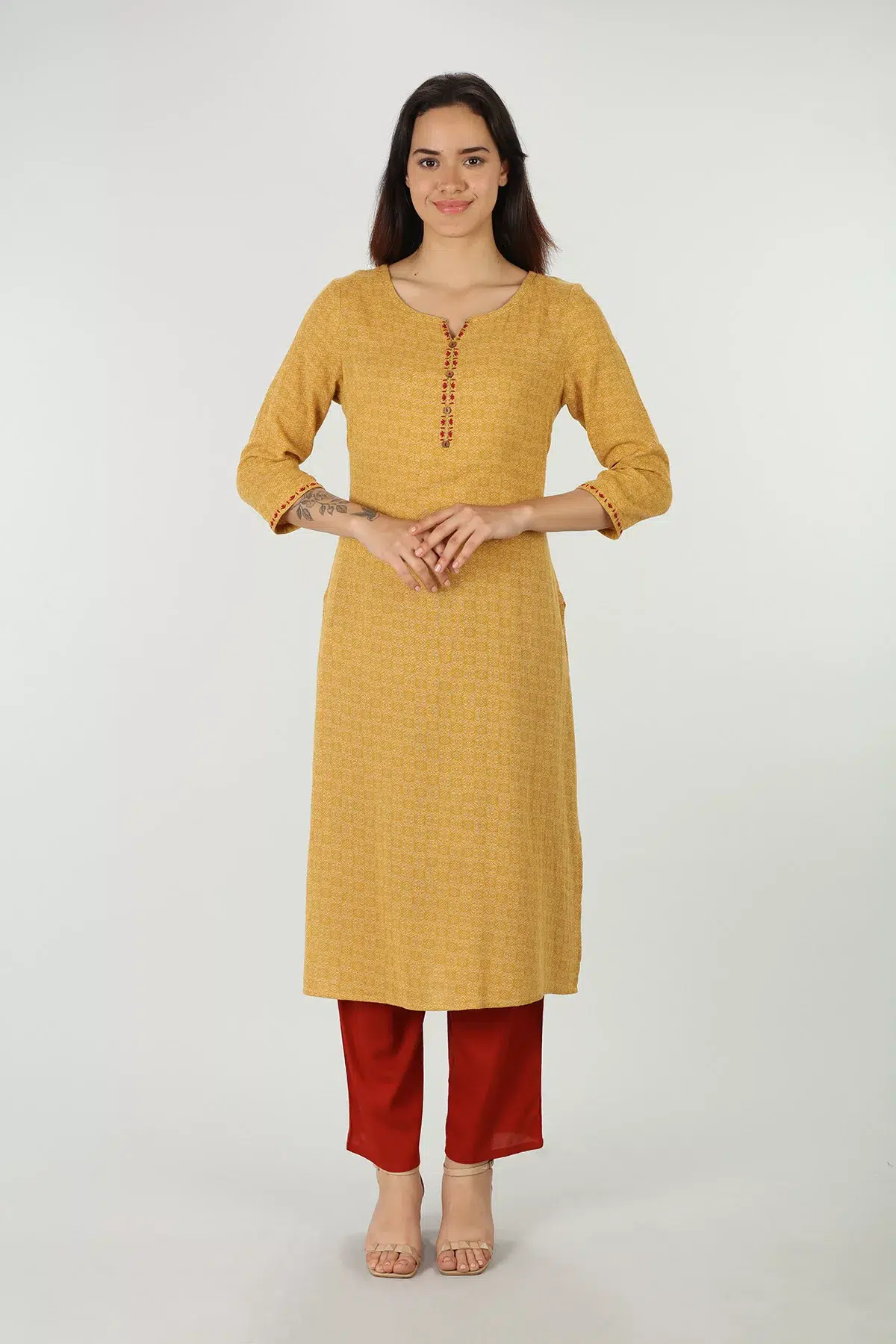 Mustard Kurta Women
