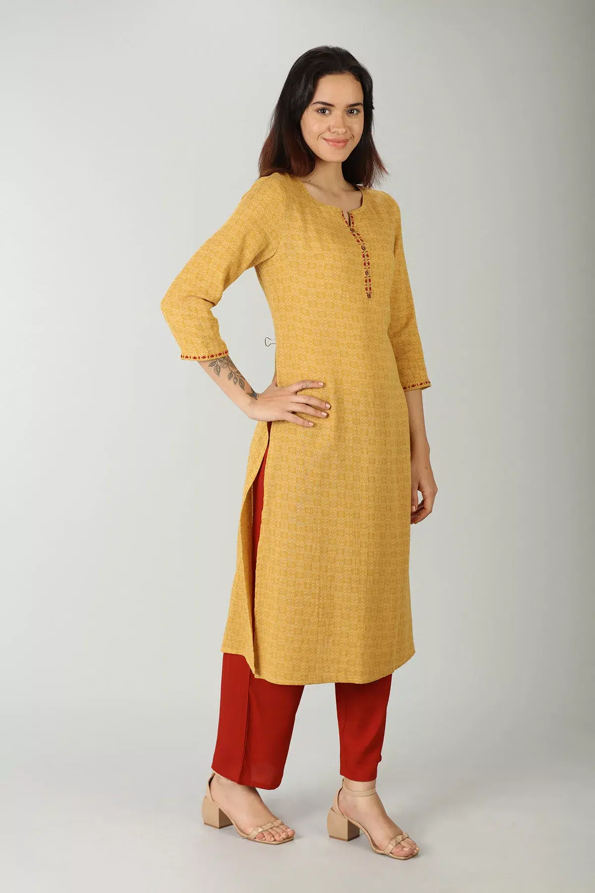 Mustard Kurta Women