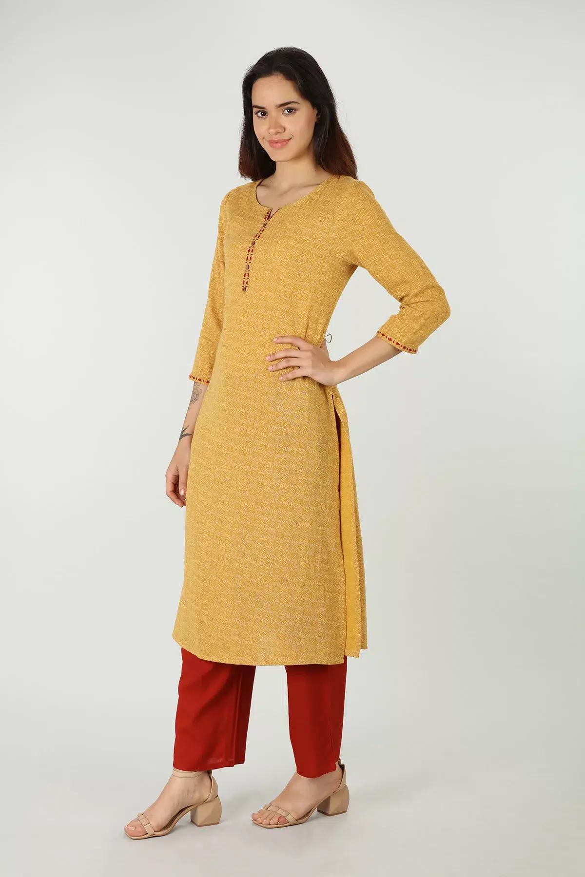 Mustard Kurta Women