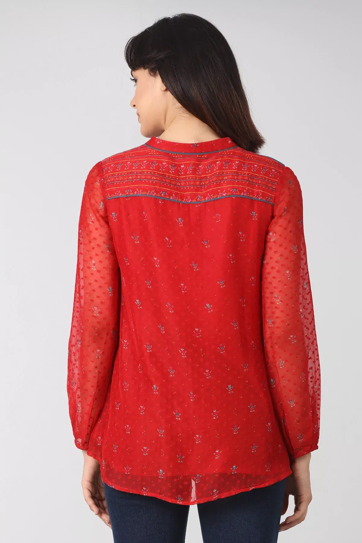 Printed Red Top For Women