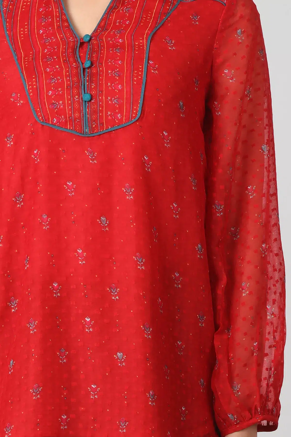 Printed Red Top For Women