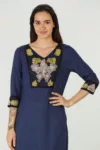 Blue Kurti Long For Women