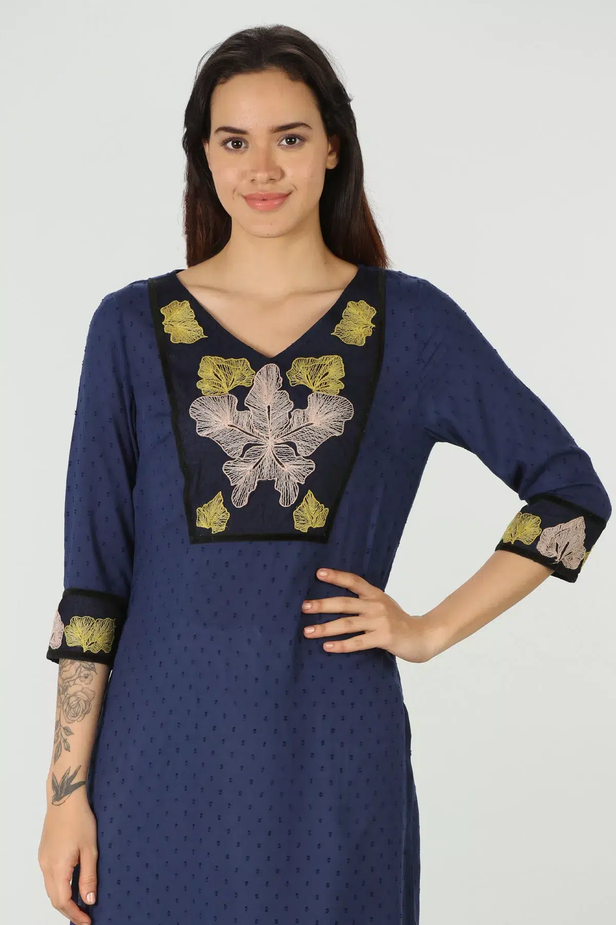 Blue Kurti Long For Women