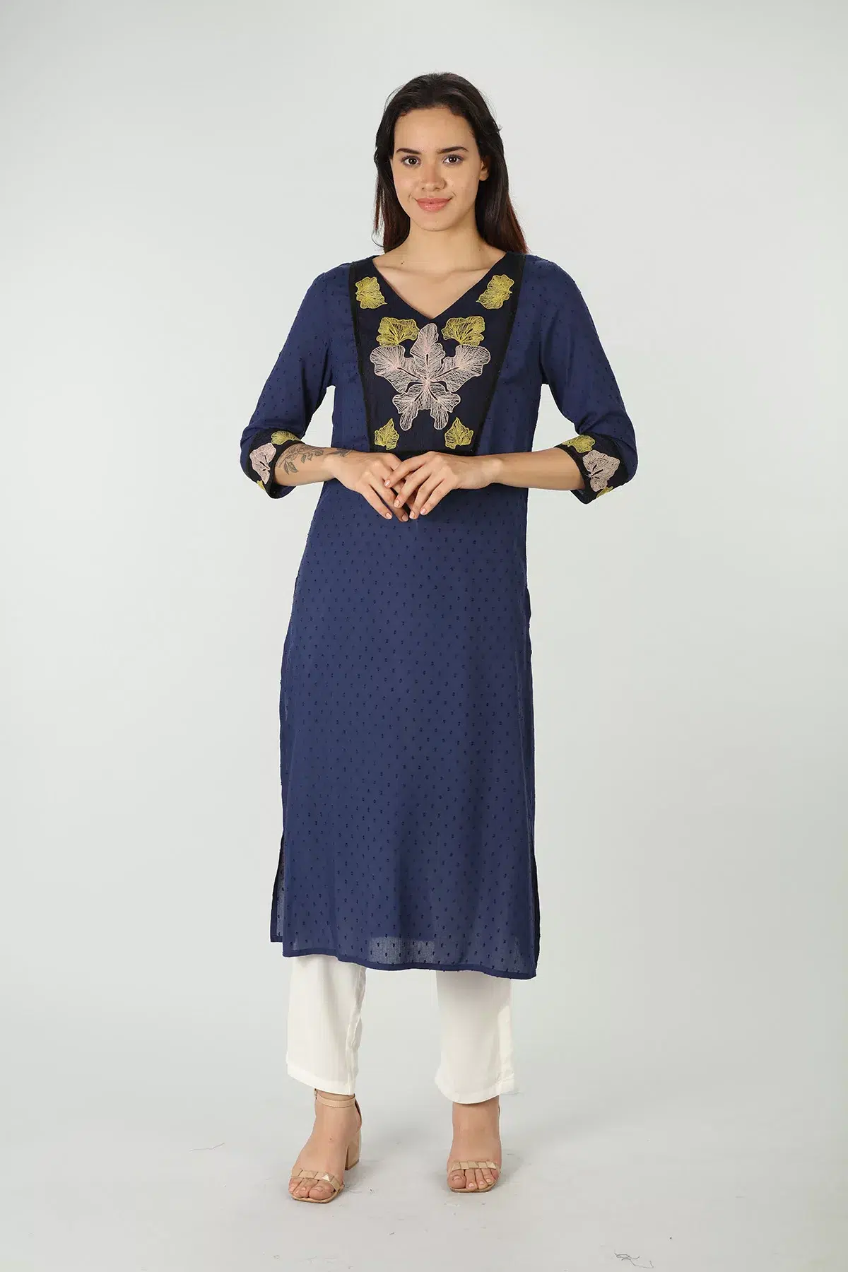 Blue Kurti Long For Women